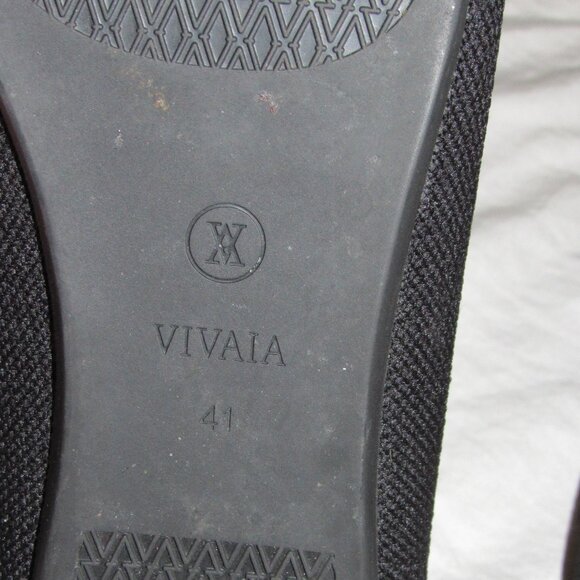 Vivaia Aria Black Pointed Toe Black Knit Comfor Ballet Flats Size EU 41 / US 9.5 - Picture 5 of 5